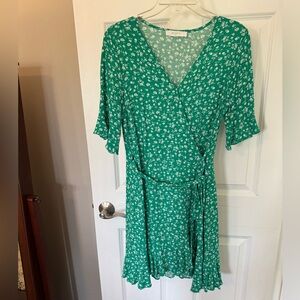 Elodie Green Floral Mini Dress